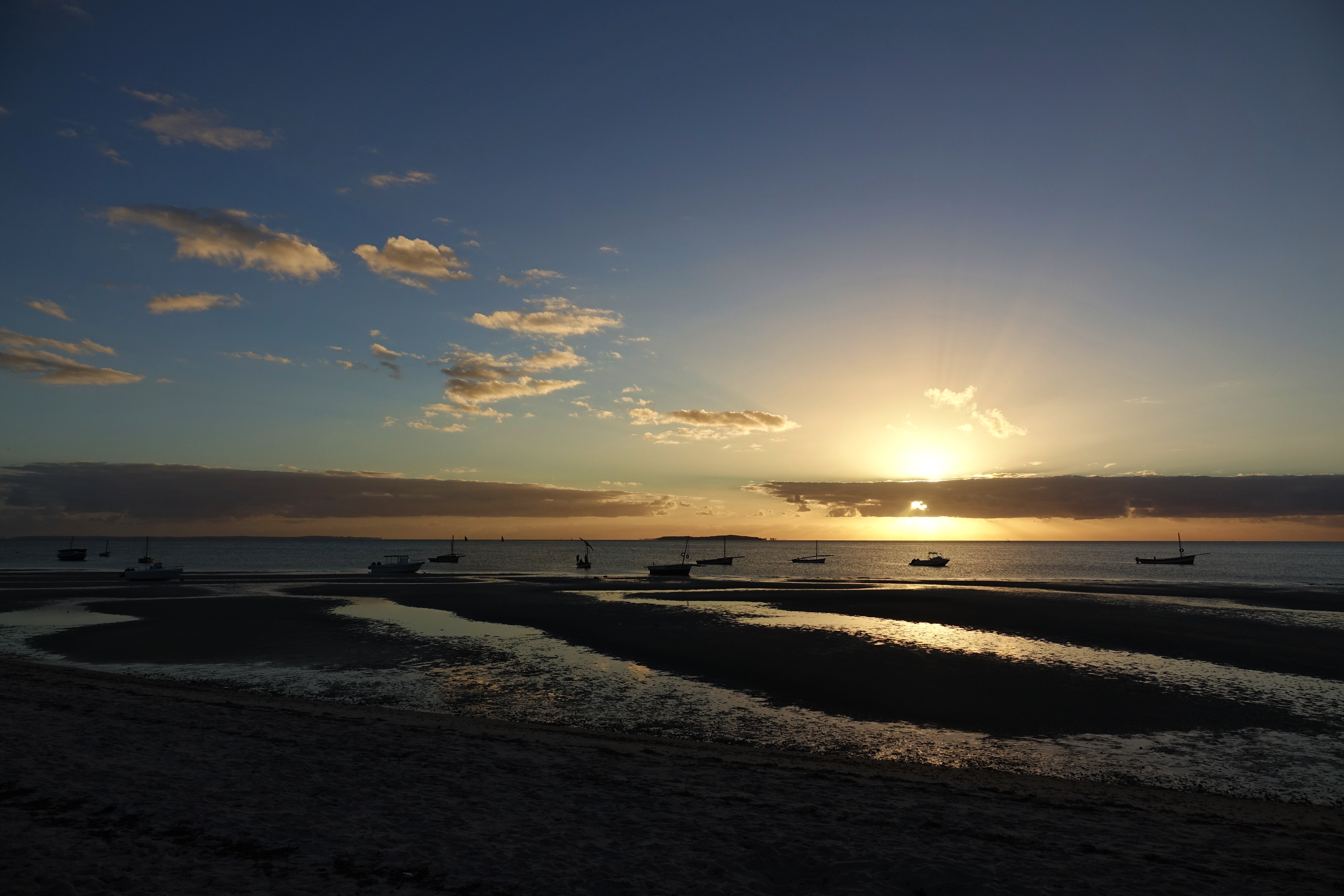 Coucher de soleil sur la côte mozambicaine